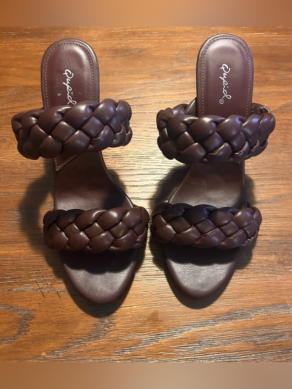 Braided Double-Strap Slide Sandals - Bordeaux